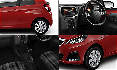 Peugeot 108 Active in Laser Red